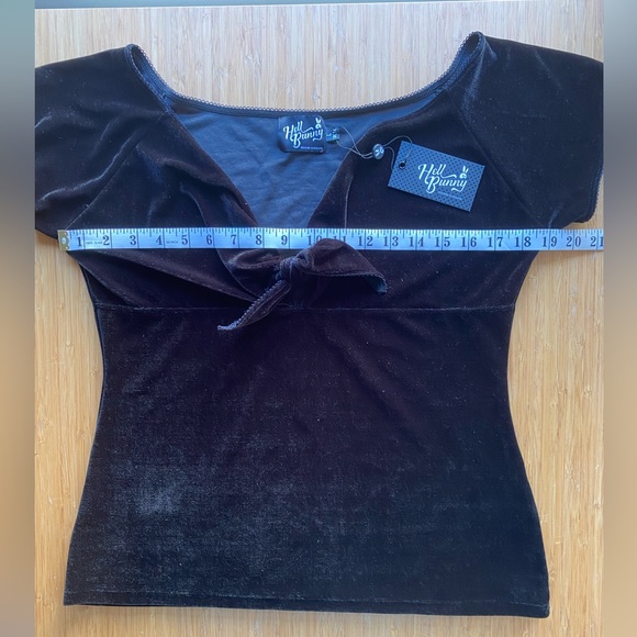 NWT Hell Bunny keyhole velvet top - Picture 10 of 10